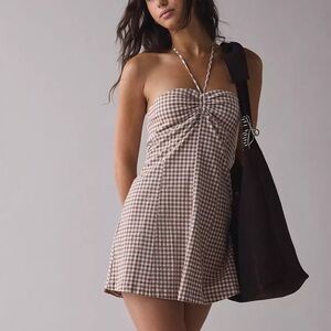 Kimchi Blue Cate Y-Neck Halter Mini Dress